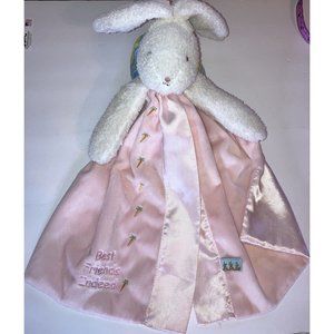 Bunnies by the Bay Rabbit Baby Satin Security Blanket Lovey Best Friends Pink